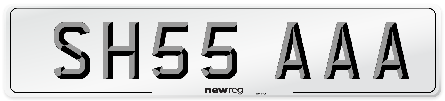 SH55 AAA Number Plate from New Reg